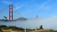 Golden Gate Bridge im Nebel.