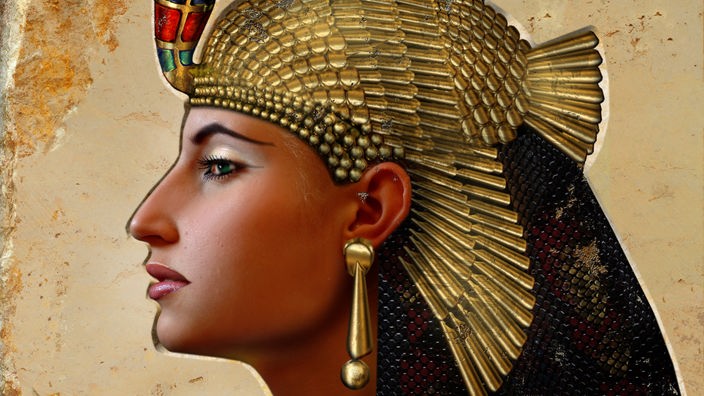 Zeichnung der ägyptischen Königin Kleopatra