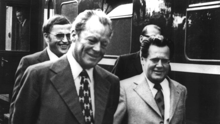 Willy Brandt (links) und Günter Guillaume (rechts)