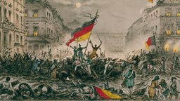 Straßenkämpfe in Berlin am 18./19.  März 1848