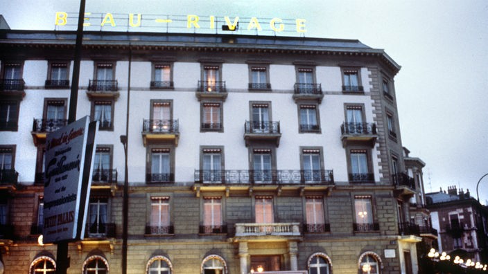 Das Hotel "Beau-Rivage" in Genf