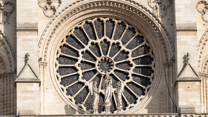 Nahaufnahme der Kathedrale Notre-Dame in Paris