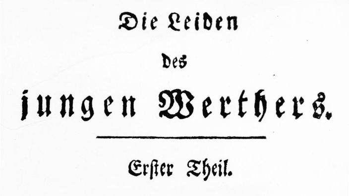 Titelblatt von Goethes "Die Leiden des jungen Werthers"