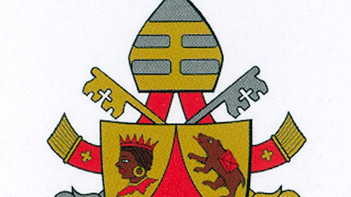 Das Bild zeigt das Wappen von Benedikt XVI.