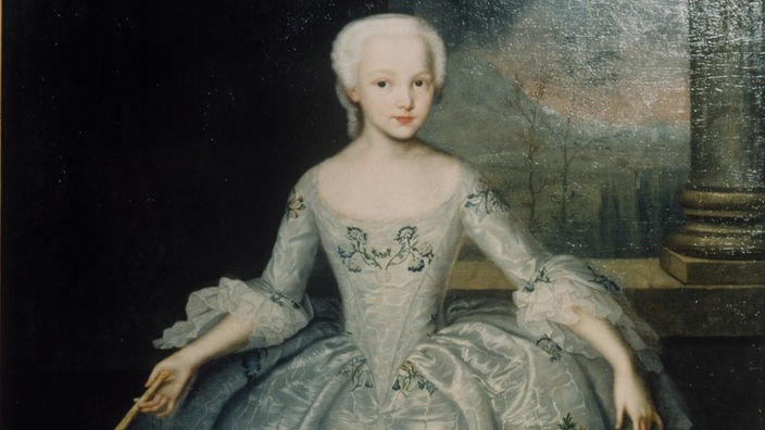 Das 'Bildnis Sarah Fairmore', um 1750. 