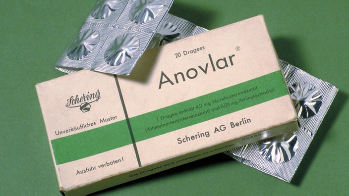 Eine weiß-grüne Pillenpackung. Darauf der Name: Anovlar.