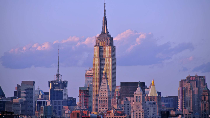 New York-Skyline mit Empire State Building.