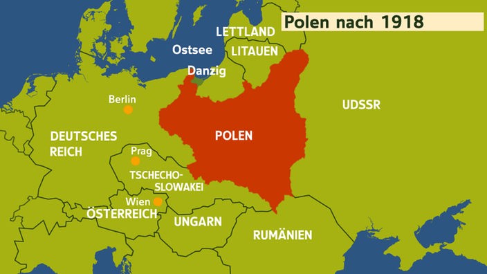 Karte Polens.
