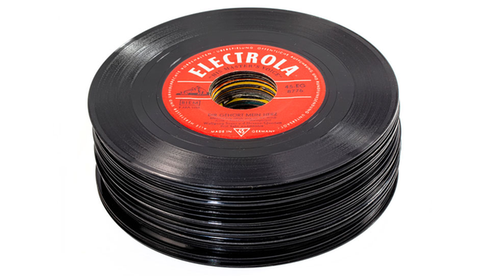 Vinyl-Singel-Schallplatten.