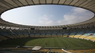Luftbild des Maracanã-Stadions.