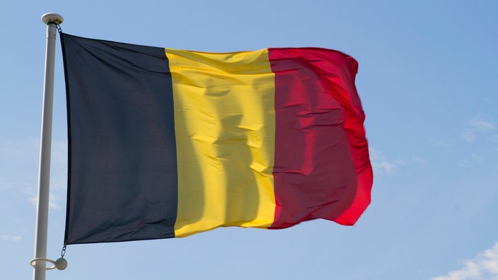 Belgische Fahne in schwarz-gelb-rot