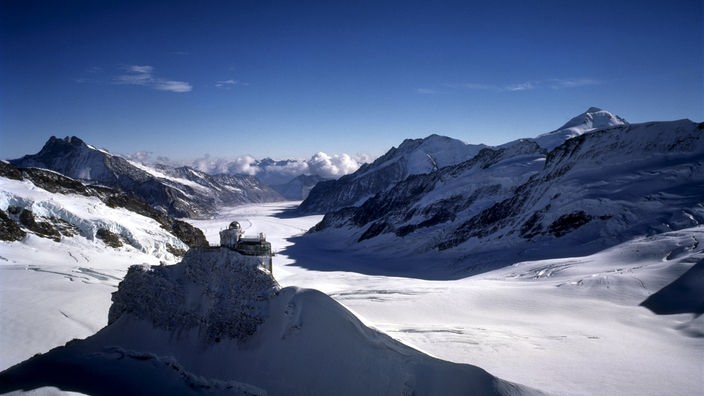 Das Jungfraujoch und die Sphynx-Aussichtsterrase auf 3571 Metern Höhe