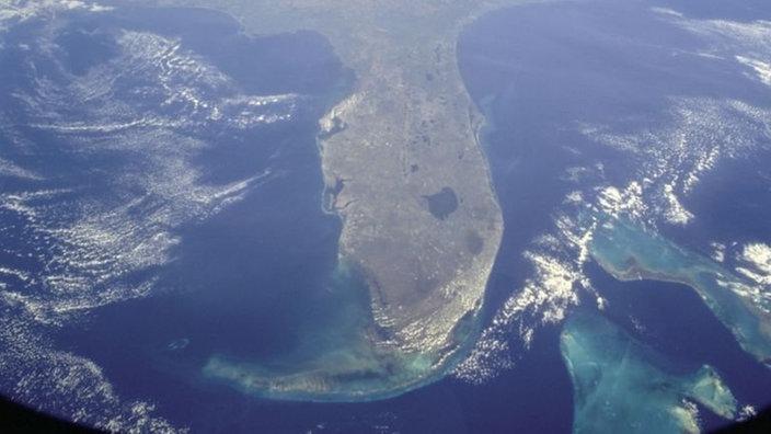 Satellitenaufnahme von Florida. | Bildquelle: Interfoto Satellitenaufnahme von Florida.