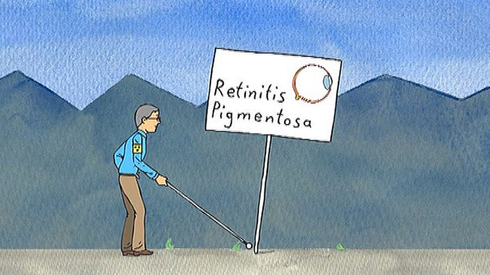 In Deutschland leiden etwa 40.000 Menschen an der bislang unheilbaren Augenkrankheit Retinitis Pigmentosa. Sie verlieren Stück für Stück ihr Augenlicht. Das Scribble erklärt, was die Krankheit macht.
