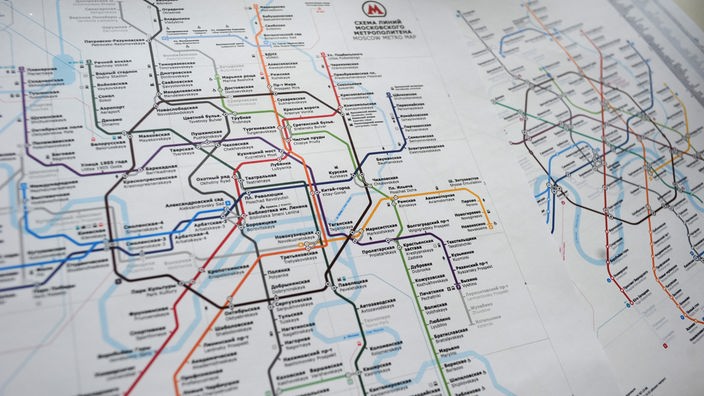 Metroplan von Moskau