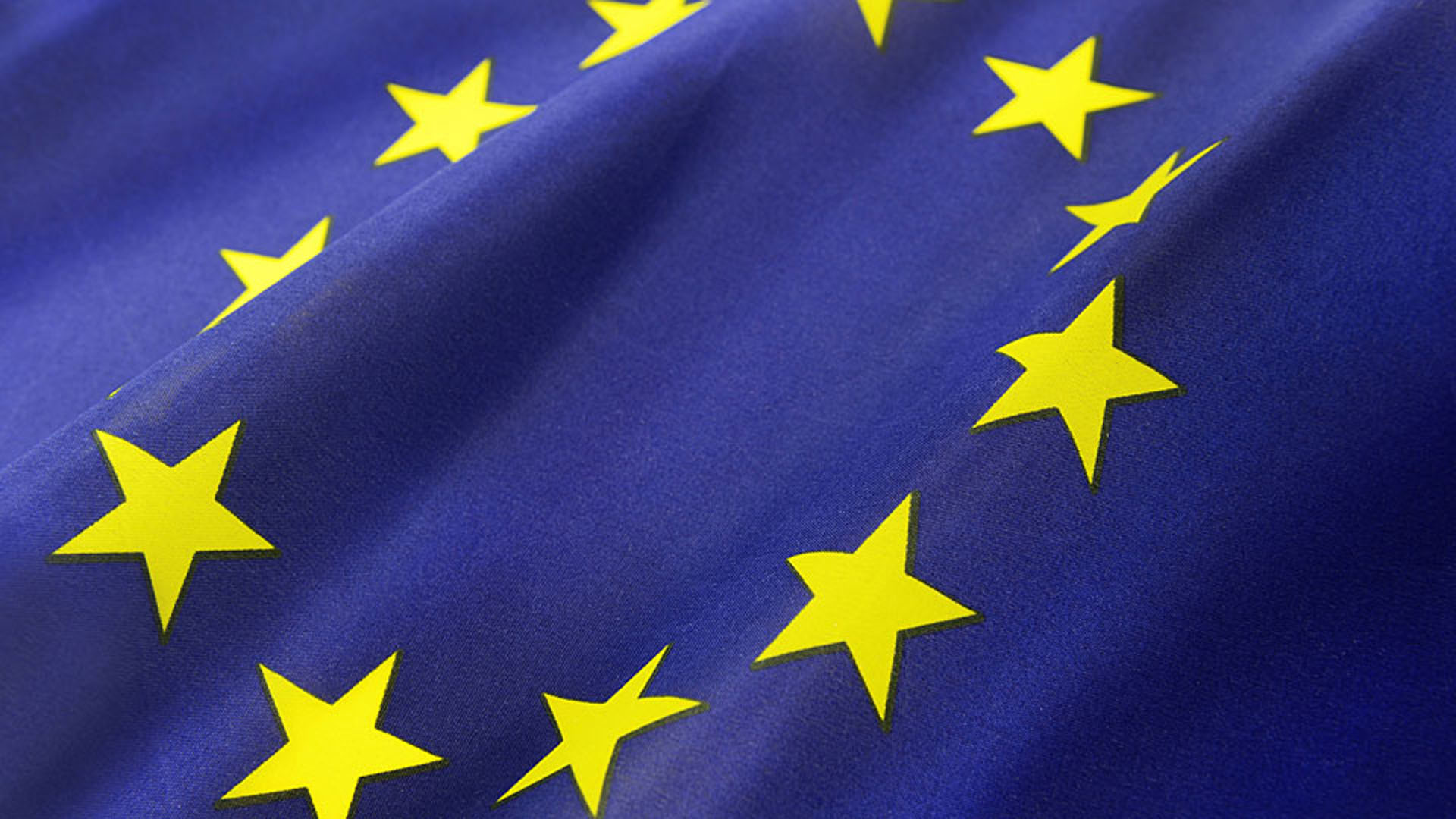 Europäische Flagge in Großaufnahme