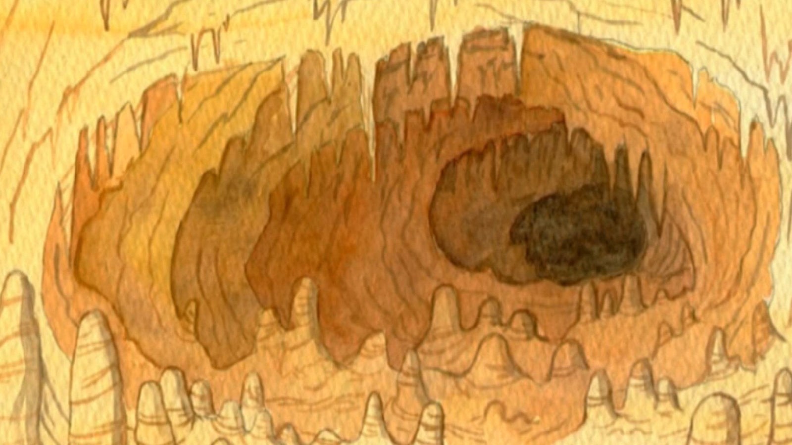 Die Höhlen der Schwäbischen Alb sind so genannte Karsthöhlen, also Höhlen, die in Kalkgestein entstanden. Woher das Gestein kommt und wie sich darin im Laufe der Jahrtausende Höhlen bilden können, zeigen wir anschaulich in unserer Animation.