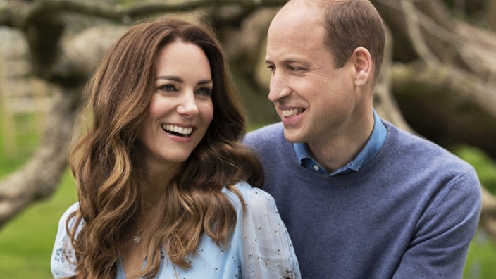 Offizielles Foto vom englischen Prinzen William und seiner Frau Kate anlässlich ihres 10. Hochzeitstags 2021