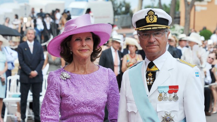 Das schwedische Königspaar Silvia und Carl Gustav