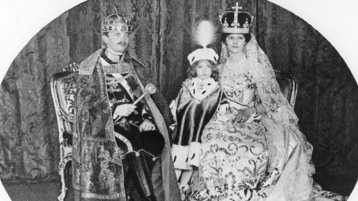Kaiser Karl I. von Österreich mit Zita und Otto