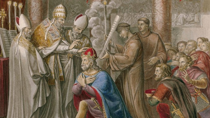 Gemälde: Krönung Karls des Großen 