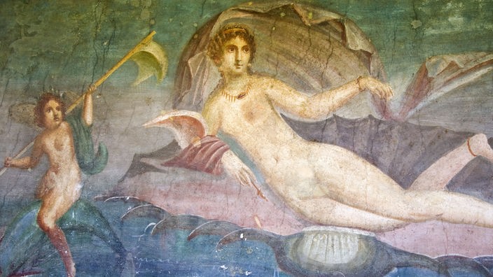 Fresko der Venus in einer Muschel