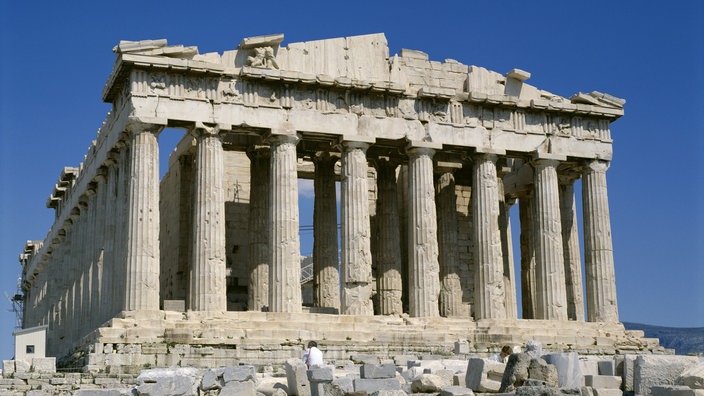 Parthenon-Tempel auf der Akropolis. | Bildquelle: Mauritius/Steve Vidler Parthenon-Tempel auf der Akropolis.