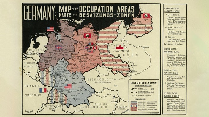 Karte der sowjetischen Besatzungszone