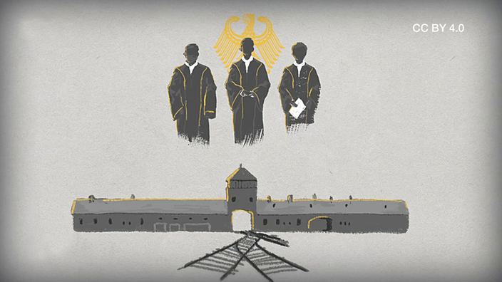 Screenshot aus dem Film "Entnazifizierung nach dem Krieg"