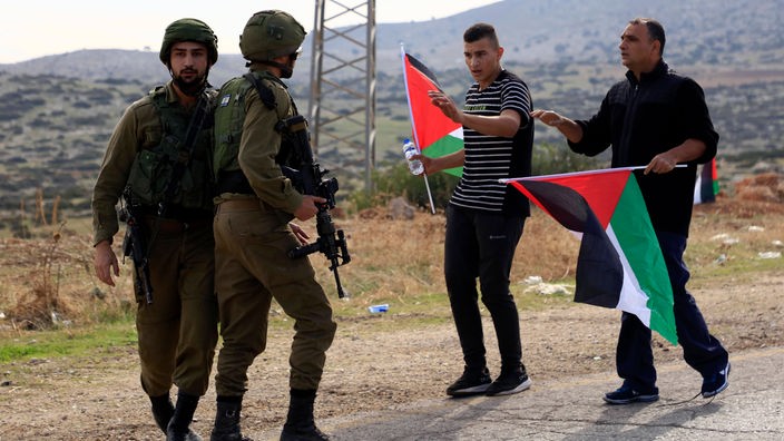 Konflikt zwischen Palästinensern und Israelis.