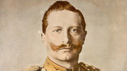 Wilhelm II. auf einem colorierten Foto