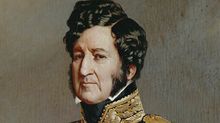 Porträt des stehenden und Uniform tragenden König Louis Philippe (1773-1850).