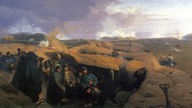 Gemälde: Soldaten bei der Belagerung von Düppel