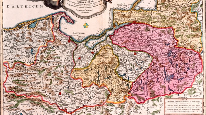 Karte von Preußen 1618 | Bildquelle: akg Karte von Preußen 1618