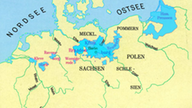 Karte von Preußen zu Beginn der Regierungszeit der brandenburgischen Kurfürsten 1618 im Herzogtum Preußen