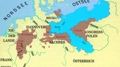 Karte von Preußen 1815