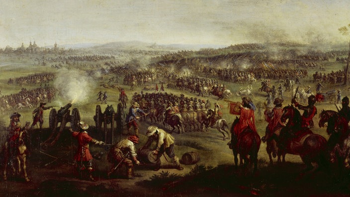 Das Ölgemälde zeigt die Schlacht am Weißen Berg 1620 | Bildquelle: Interfoto Das Ölgemälde zeigt die Schlacht am Weißen Berg 1620
