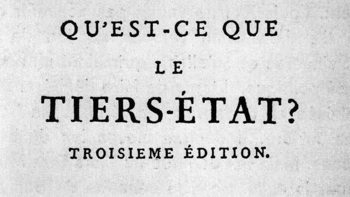 Gedruckte Schrift mit dem französischen Titel "Qu'est-ce que le tiers état?"