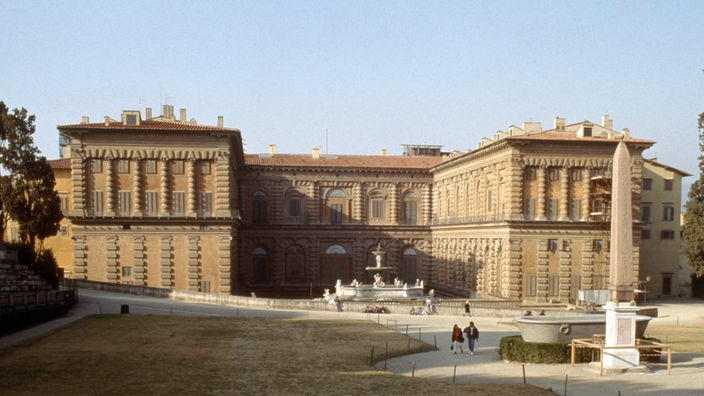Die Gartenseite des Palazzo Pitti