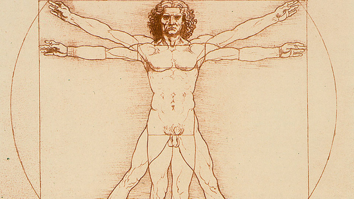Anatomische Zeichnung von Leonardo da Vinci.