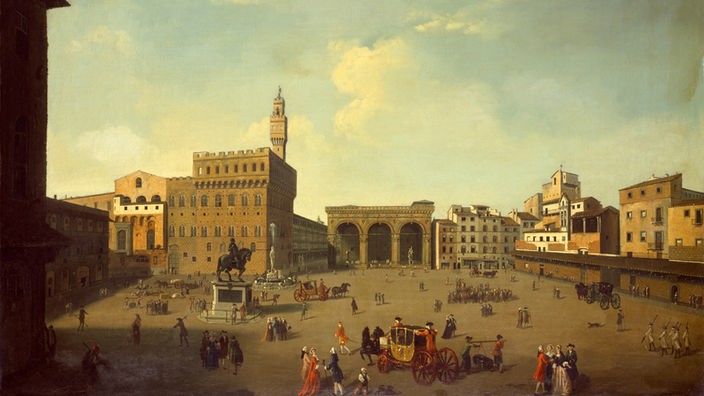 Gemälde der Piazza della Signoria