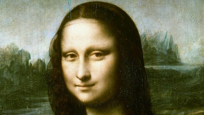 Ausschnitt aus dem Gemälde Mona Lisa von Leonardo da Vinci