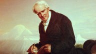 Porträtgemälde des alten Alexander von Humboldt
