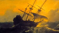 Gemälde: Segelschiff in einem Sturm