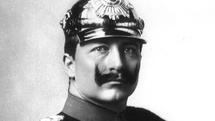 Schwarzweiß-Porträt von Kaiser Wilhelm II.