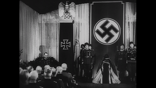 schwarz-weiß-Aufnahme von Rommels Staatsbegräbnis.
