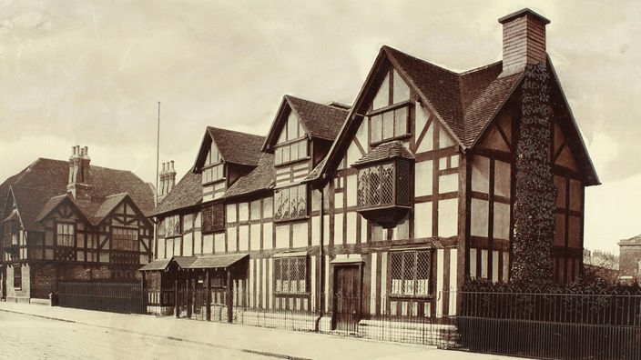 Das vermutete Geburtshaus von Shakespeare (um 1890)
