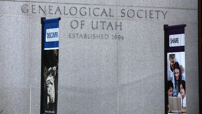 Gebäude der Genealogical Society der Mormonen in Utah | Bildquelle: Laurent GRANDGUILLOT/REA/laif Gebäude der Genealogical Society der Mormonen in Utah