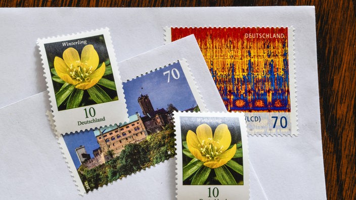 Deutsche Briefmarken 70 Cent und 10 Cent