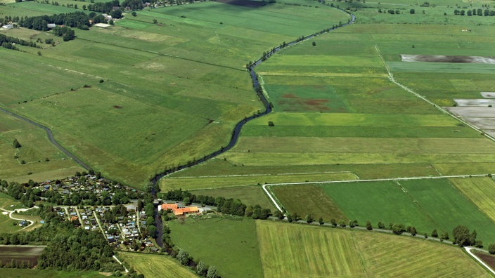 Flusslandschaft in Niedersachsen.